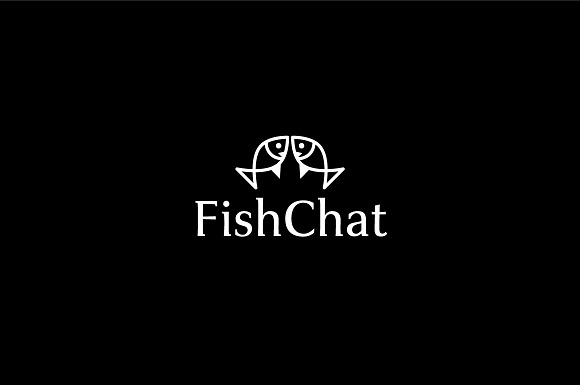 FishChat in Logo Templates - product preview 3