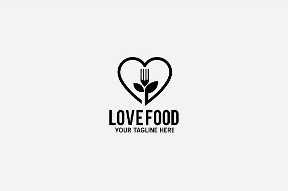 LOVE food in Logo Templates - product preview 2