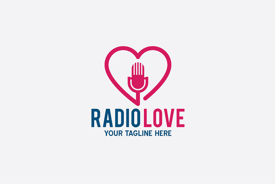 RADIO LOVE in Logo Templates - product preview 8