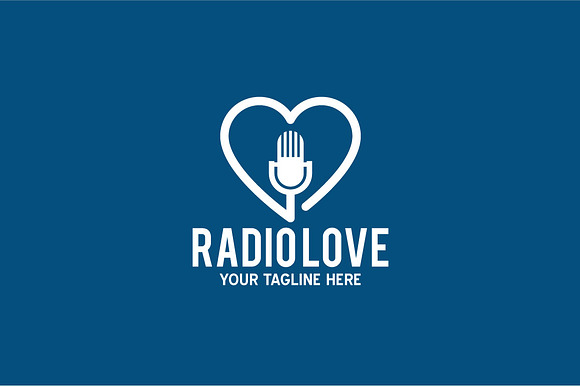 RADIO LOVE in Logo Templates - product preview 2