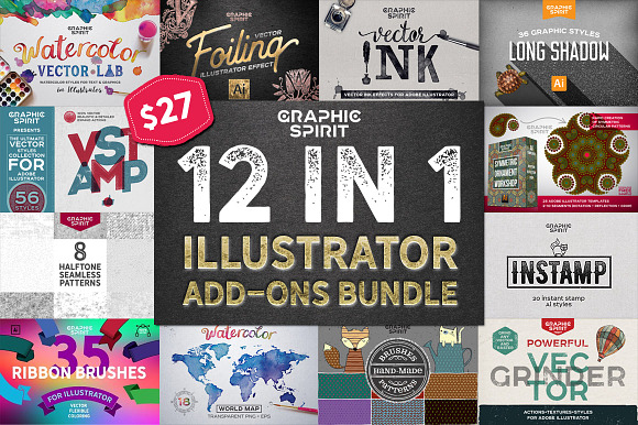 12 in 1 ILLUSTRATOR Bundle DISCOUNT in Photoshop Layer Styles - product preview 13
