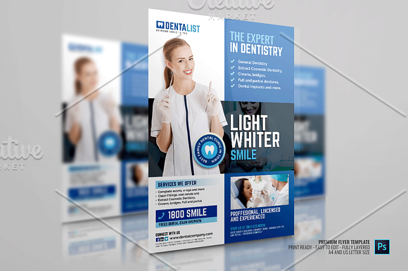Dentist and Dental Clinic Flyer in Flyer Templates - product preview 1