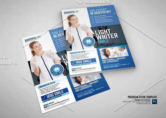 Dentist and Dental Clinic Flyer in Flyer Templates - product preview 2