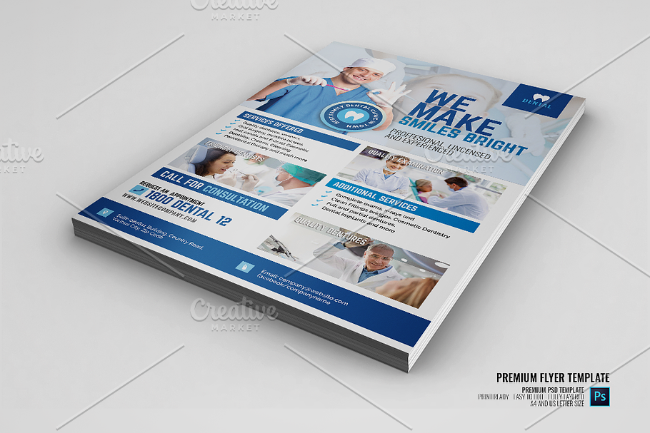 Dental Clinic Service Flyer in Flyer Templates - product preview 8
