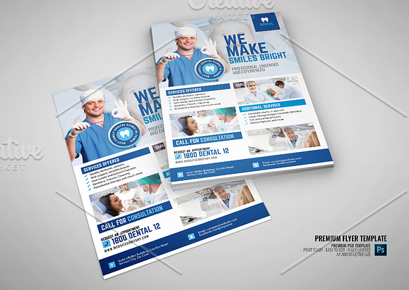 Dental Clinic Service Flyer in Flyer Templates - product preview 2