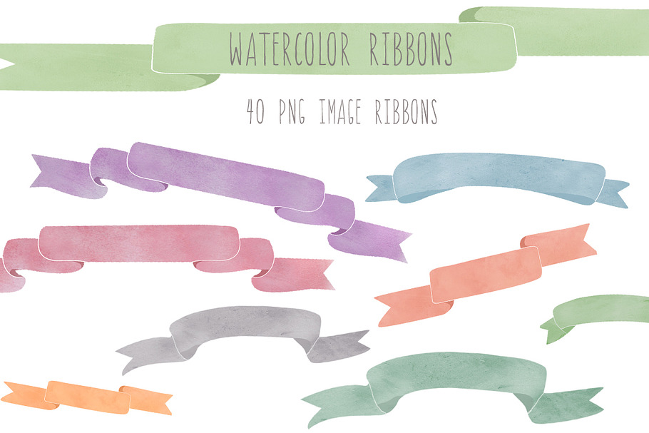 Watercolor Ribbons in Illustrations - product preview 8