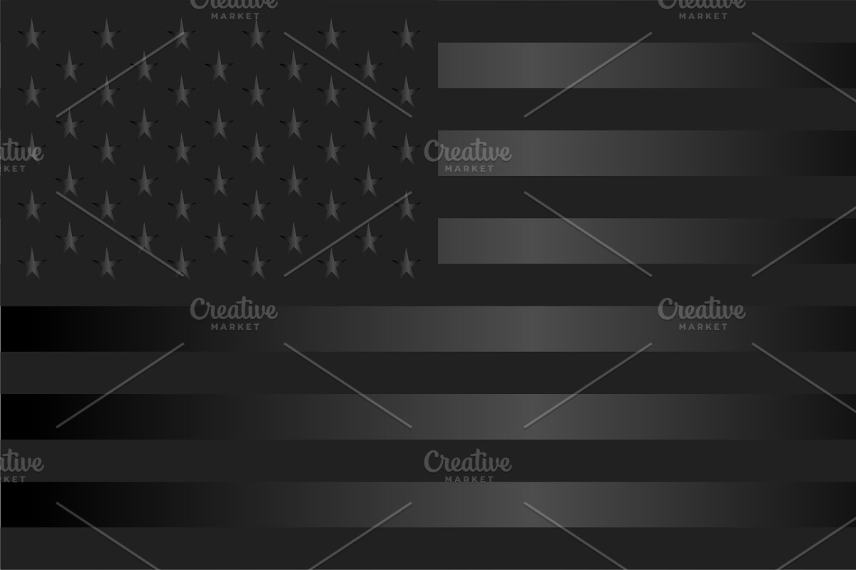 USA flag, American flag vector black in Graphics - product preview 8
