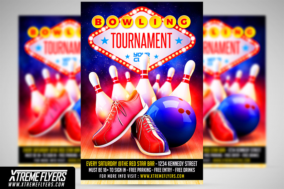 Bowling Flyer Template in Flyer Templates - product preview 8