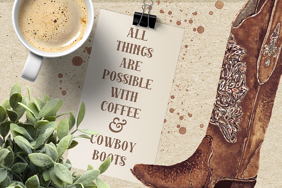 Super Detailed Cowboy Boots in Illustrations - product preview 3