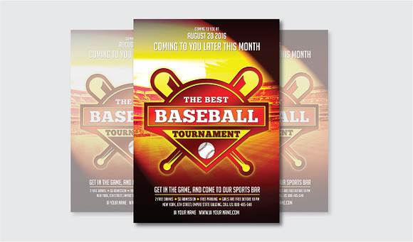 Baseball Flyer Template1 in Flyer Templates - product preview 1