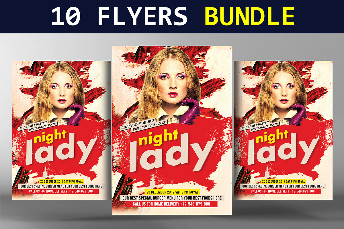 10 Party Flyers Bundle in Flyer Templates - product preview 8