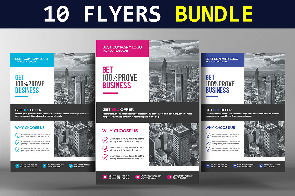 10 Multipurpose Business Flyers in Flyer Templates - product preview 8