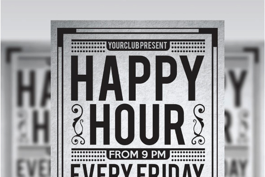 Happy Hour Flyer Vol1 in Flyer Templates - product preview 8