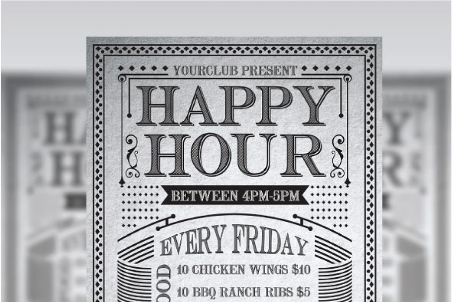 Happy Hour Flyer Vol2 in Flyer Templates - product preview 8