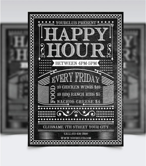 Happy Hour Flyer Vol2 in Flyer Templates - product preview 1