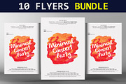 10 Abstract Party Flyers Bundle