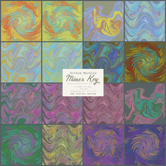 Art Textures: Marbled Minor Key in Patterns - product preview 5