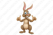 Easter Bunny Rabbit Character Giving Thumbs Up