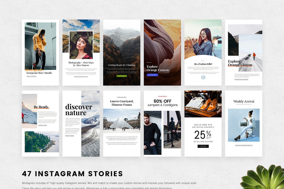 MIXTAGRAM - Instagram Story Bundle in Instagram Templates - product preview 8