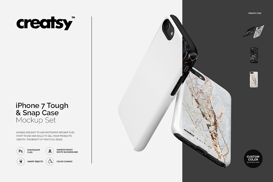iPhone 7 Case Mockup (tough & snap)  in Product Mockups - product preview 8