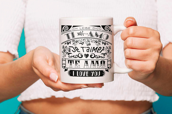 I love you lettering | poster | card in Illustrations - product preview 5