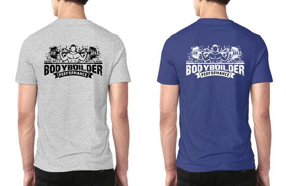 2Fitness T-Shirt Template Vol 4 in Illustrations - product preview 1