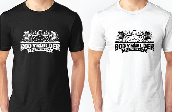 2Fitness T-Shirt Template Vol 4 in Illustrations - product preview 3