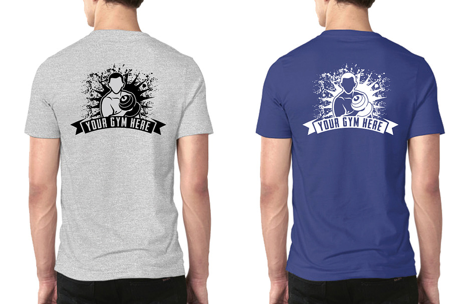 2 Fitness T-Shirt Template Vol 2 in Illustrations - product preview 8