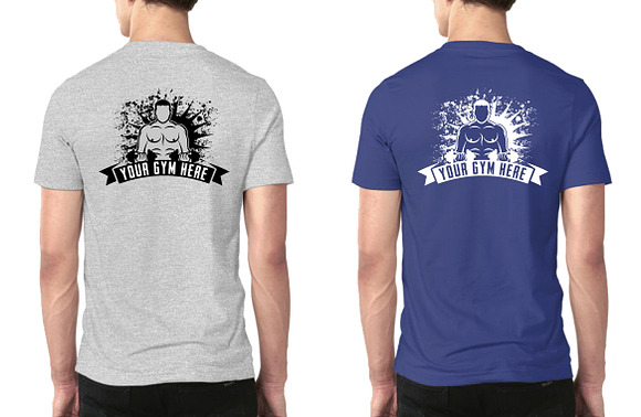 2 Fitness T-Shirt Template Vol 2 in Illustrations - product preview 1