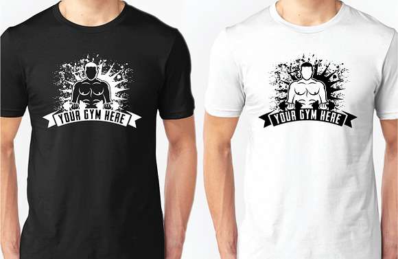 2 Fitness T-Shirt Template Vol 2 in Illustrations - product preview 2