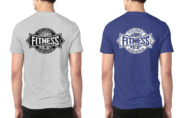 2 Fitness T-Shirt Template Vol 5 in Illustrations - product preview 2