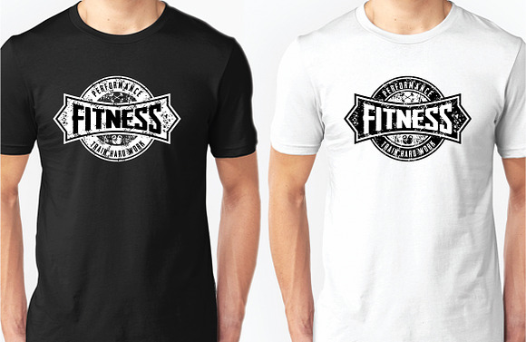 2 Fitness T-Shirt Template Vol 5 in Illustrations - product preview 3