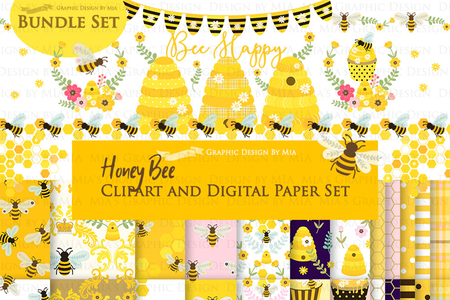 Bee, Honey Bee, Queen Bee in Illustrations - product preview 8