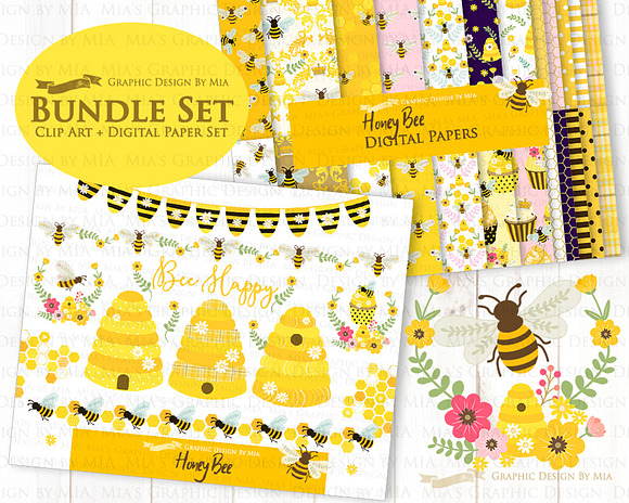 Bee, Honey Bee, Queen Bee in Illustrations - product preview 1