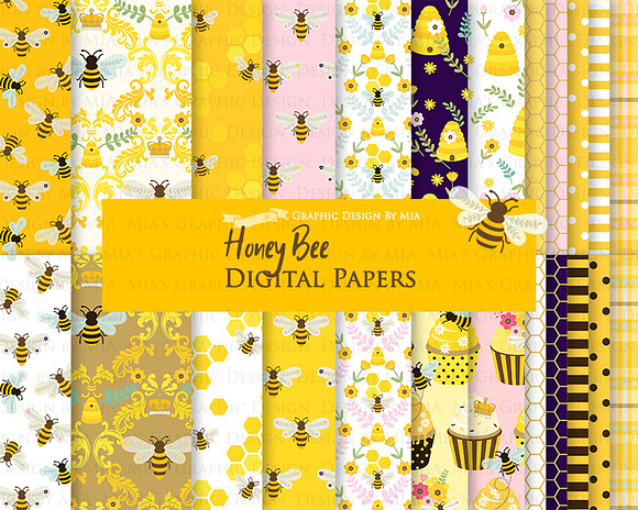 Bee, Honey Bee, Queen Bee in Illustrations - product preview 5