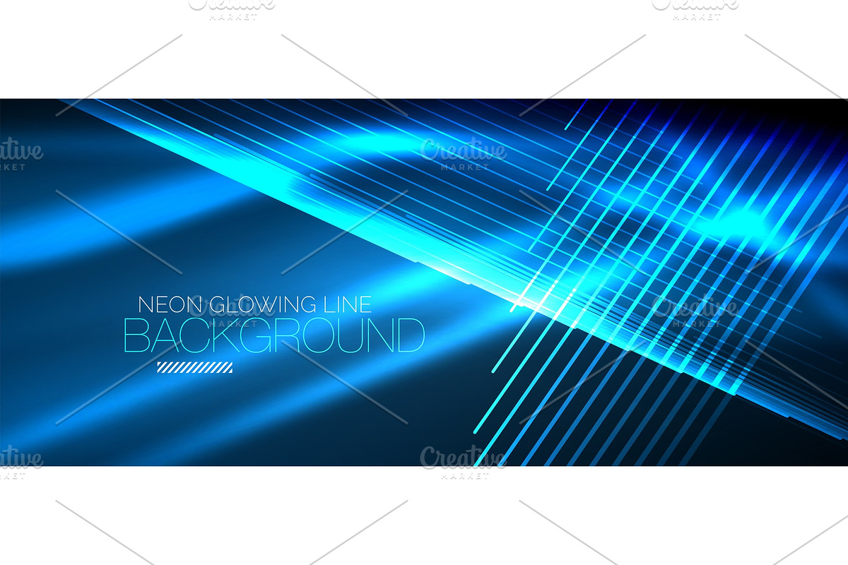 Neon smooth wave digital abstract background in Illustrations - product preview 8