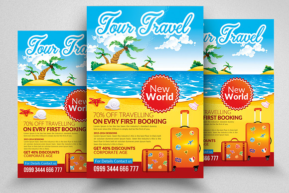 10 Tour Travel Agency Flyers Bundle in Flyer Templates - product preview 8