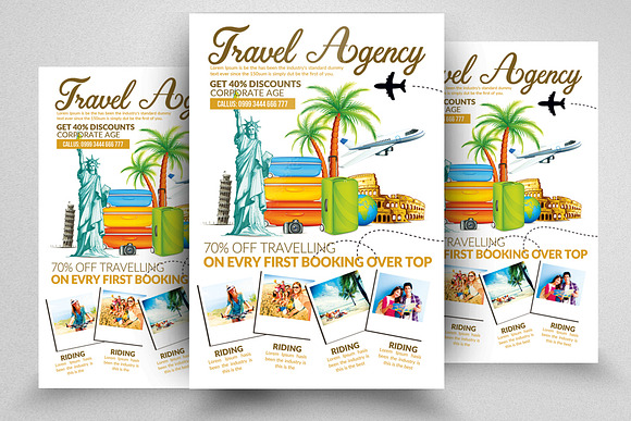 10 Tour Travel Agency Flyers Bundle in Flyer Templates - product preview 9