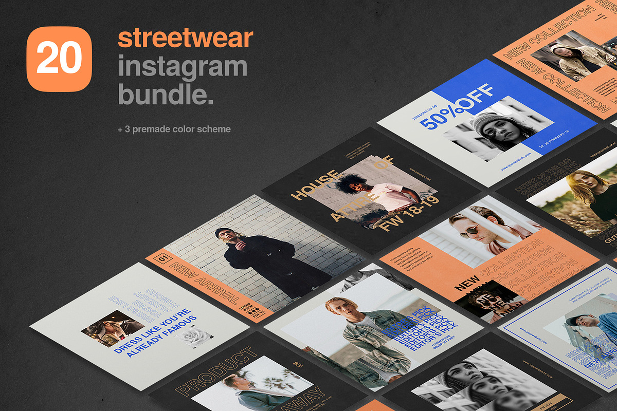 Instagram Bundle - Streetwear in Instagram Templates - product preview 8