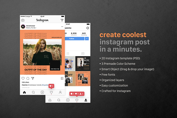 Instagram Bundle - Streetwear in Instagram Templates - product preview 4