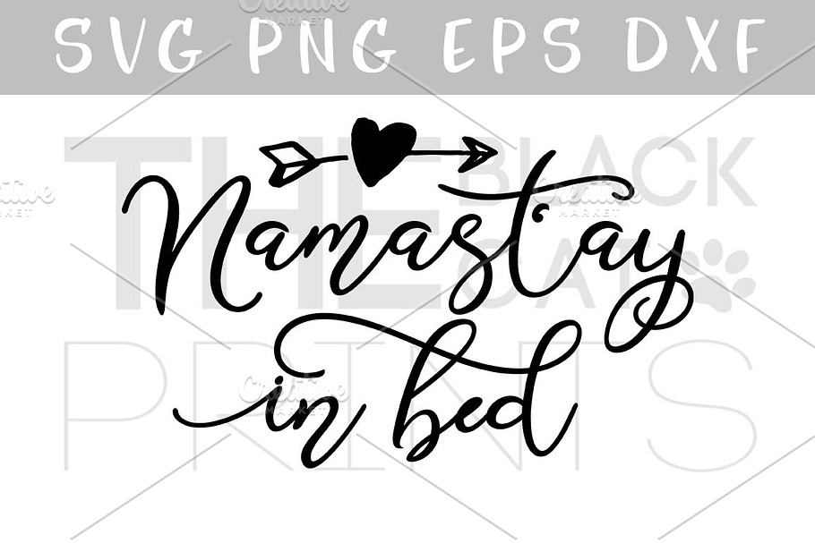 Namastay in bed SVG DXF PNG EPS in Illustrations - product preview 8