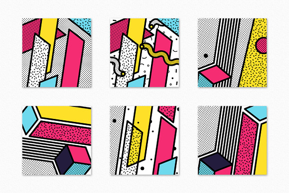 40 vector Neo memphis backgrounds in Patterns - product preview 3