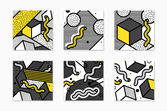 40 vector Neo memphis backgrounds in Patterns - product preview 4