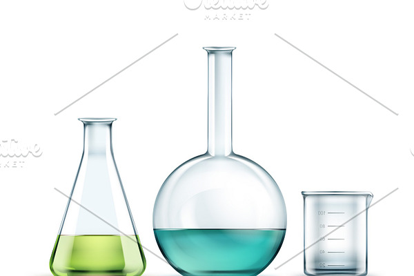 Glass laboratory flasks