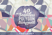 40 Seamless Polygon Backgrounds