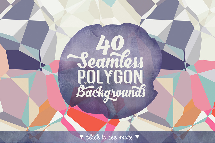 40 Seamless Polygon Backgrounds in Patterns - product preview 8