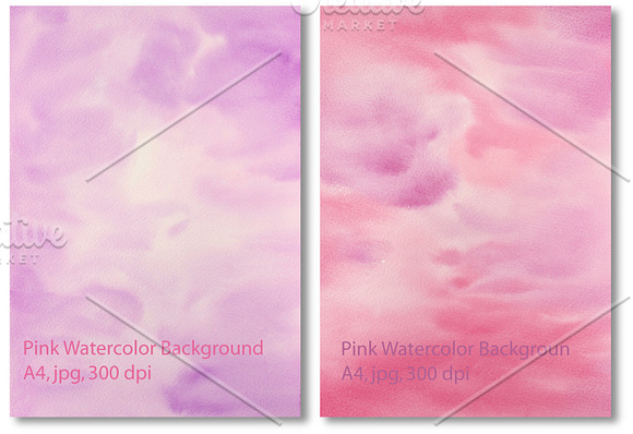 Pink Watercolor Texture Background in Patterns - product preview 1