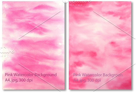 Pink Watercolor Texture Background in Patterns - product preview 2