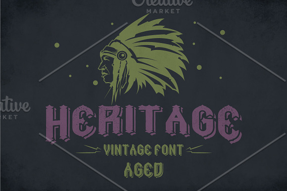 Heritage Vintage Label Typeface in Display Fonts - product preview 2