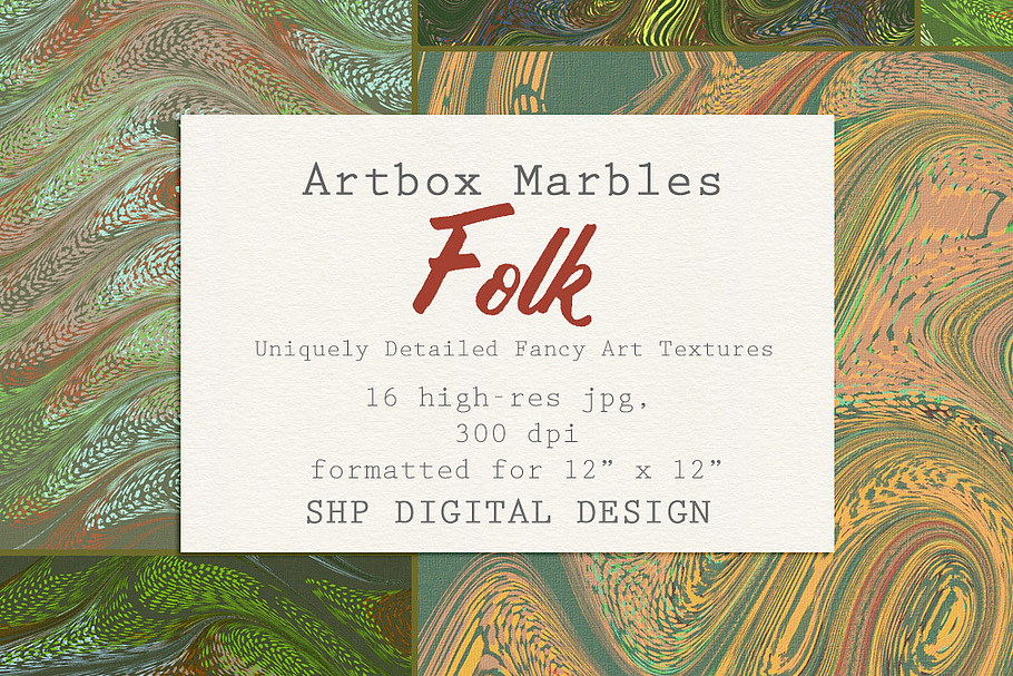 Art Textures:  Marbled Folk Song